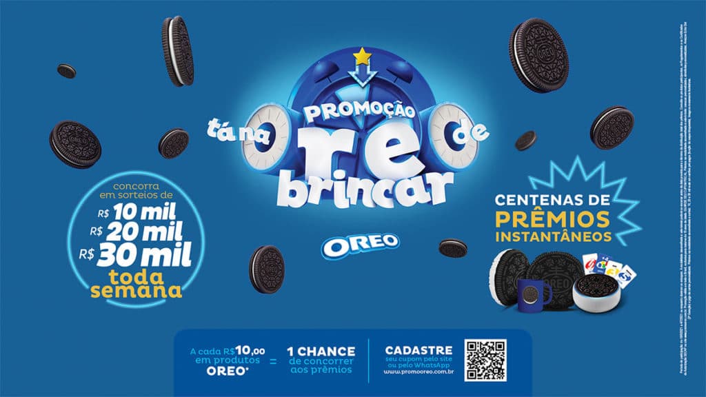 Foto de divulgação da promoção Tá na Oreo de Brincar.