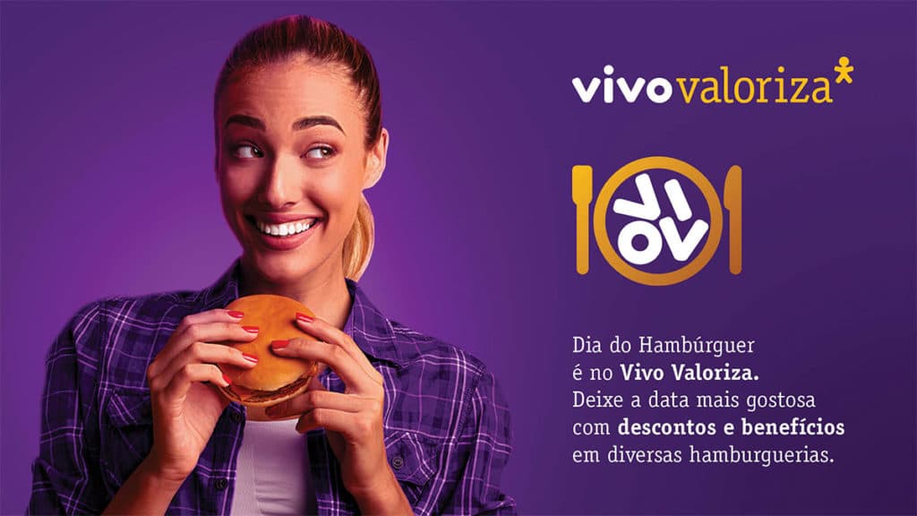 vivo-valoriza-dia-do-hamburguer Foto de divulgação do Dia do Hambúrguer da Vivo Valoriza.