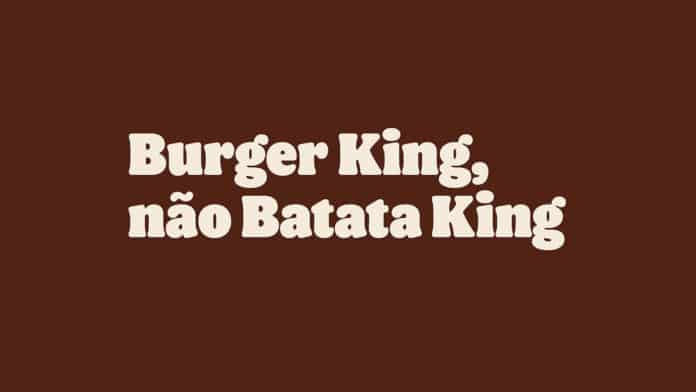 Provocação do Burger King sobre a batata do McDonald's.