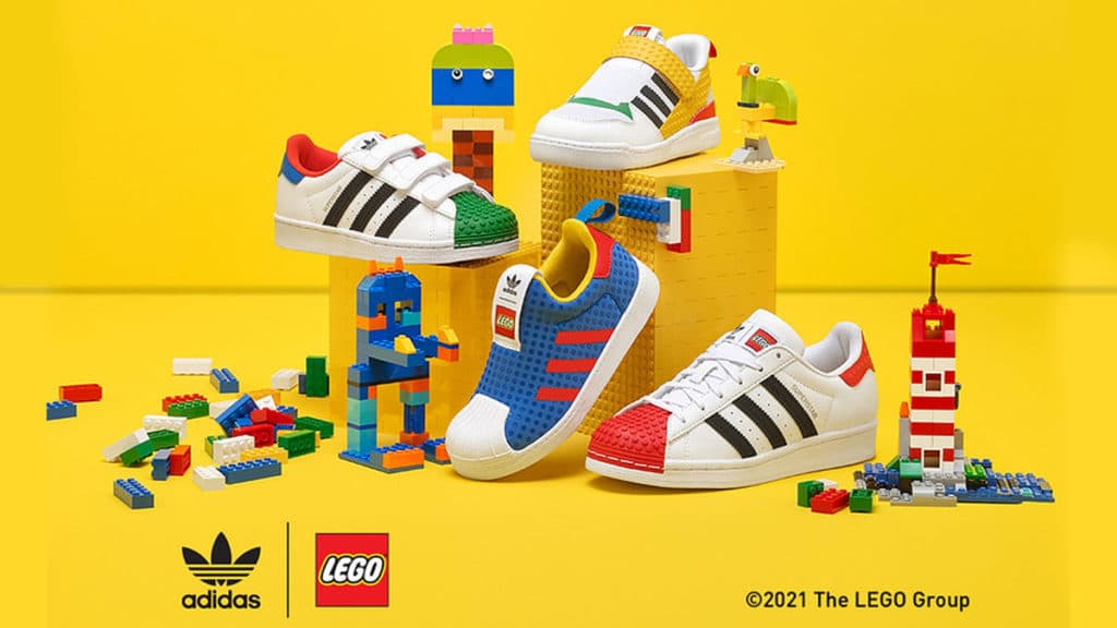 Adidas e Lego tênis personalizável.