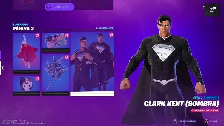 Fortnite skin Superman Justice League