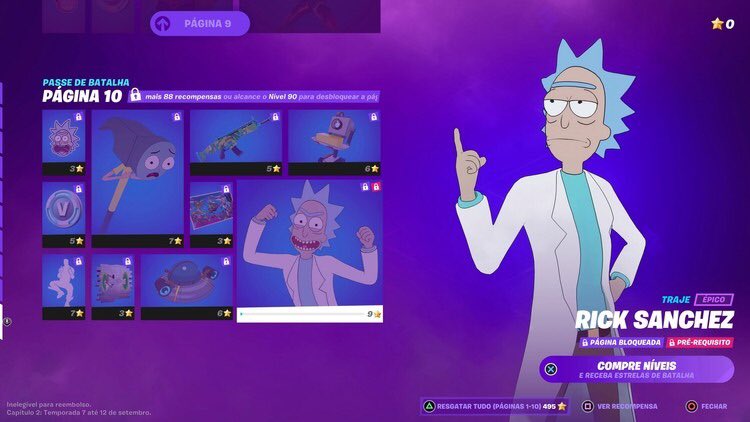 Fortnite skins Rick Sanchez