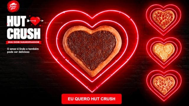Pizza coração do Pizza Hut