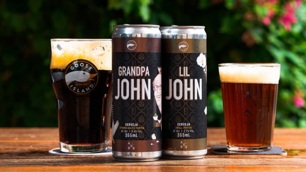 Cervejas da Goose Island e Avós para John Hall.
