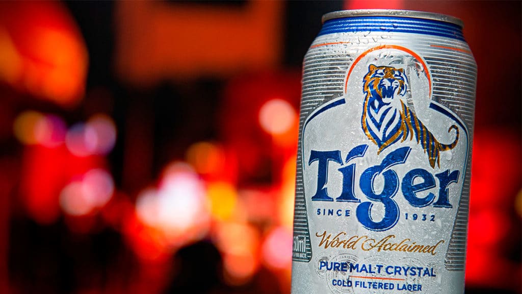 Cerveja Tiger do Grupo Heineken.