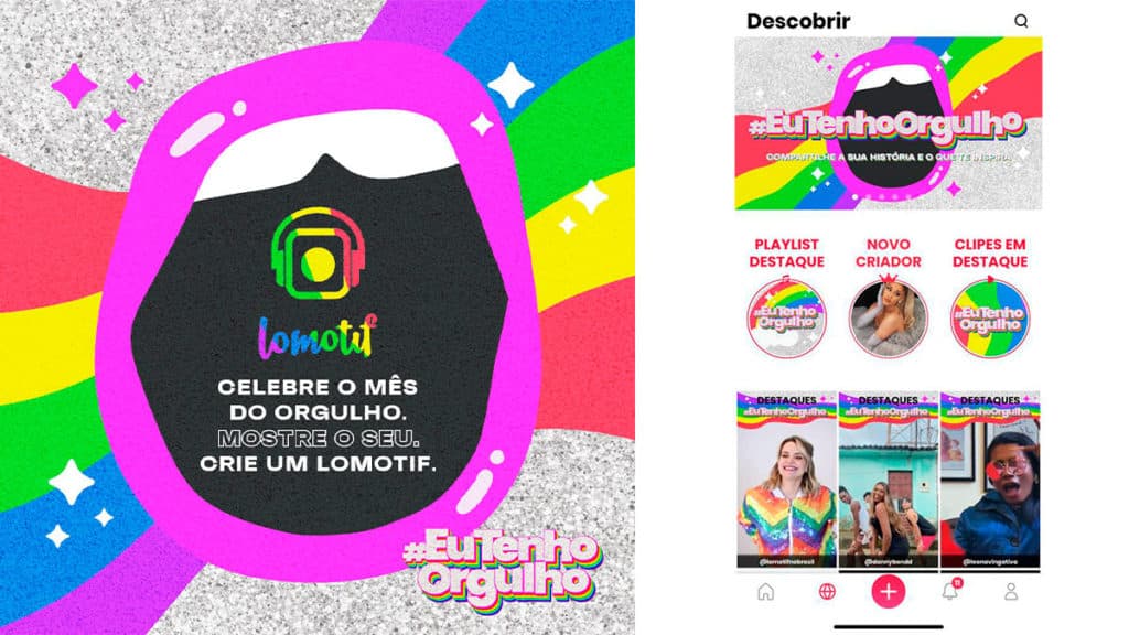 Lomotif para o Mês do Orgulho LGBTQIA+.