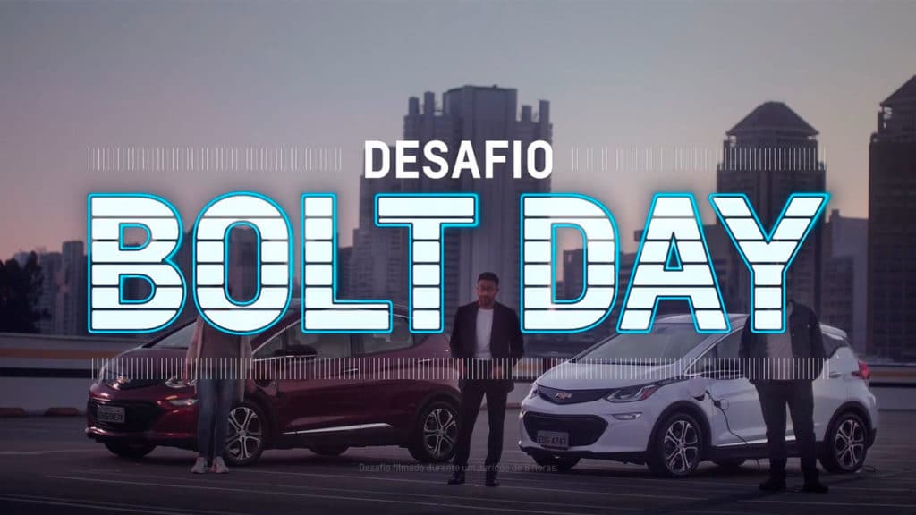 Desafio Chevrolet com carro elétrico.