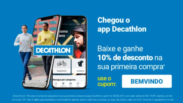 Foto de divulgação do aplicativo Decathlon.