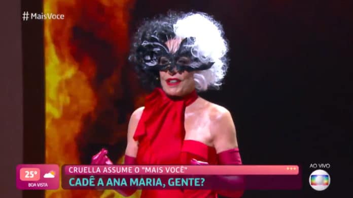 Ana Maria Braga se veste de Cruella no Mais Você