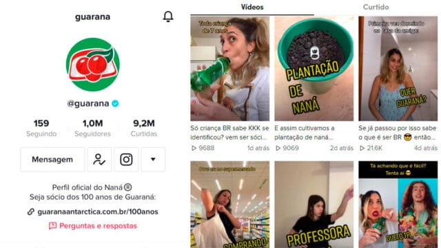 Guaraná marca 1 milhão de seguidores no TikTok.