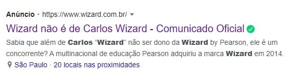 Escola de idiomas Wizard se posiciona e fala de Carlos Wizard