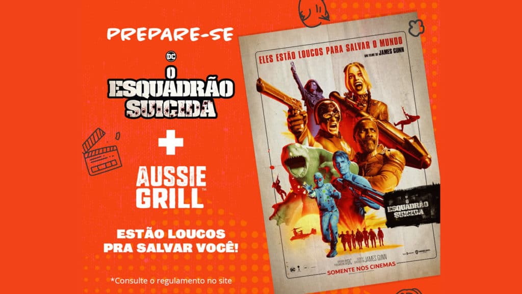 Ação de Aussie Grill com O Esquadrão Suicida.