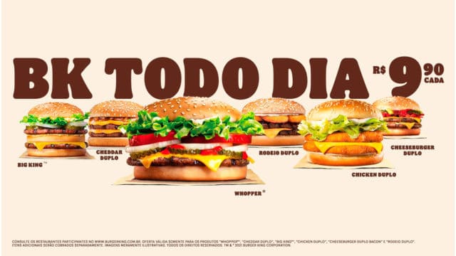 Bk Todo Dia Promoção Do Burger King Oferece Sanduíches Por R 990 Gkpb Geek Publicitário 6579