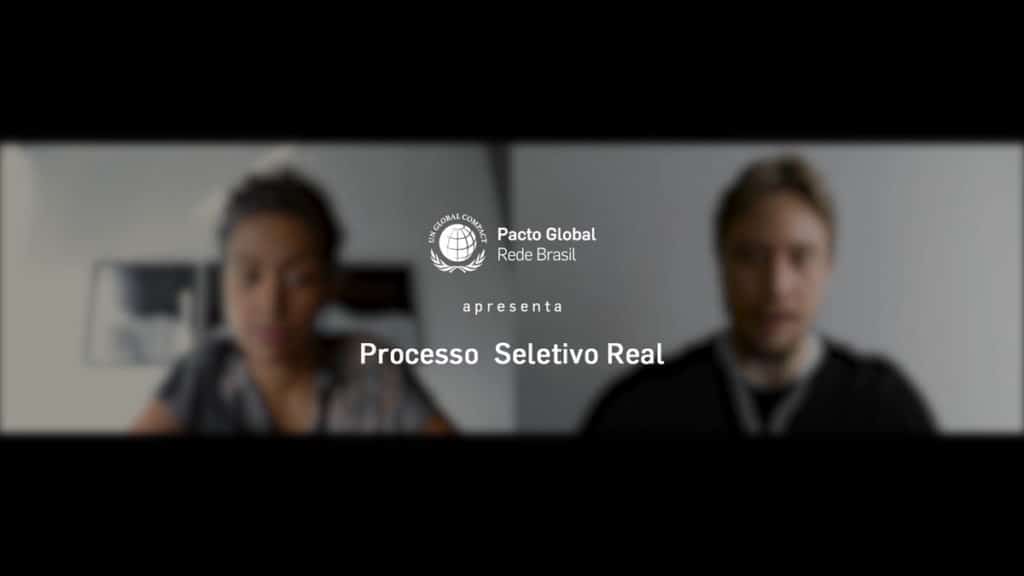Campanha da ONU da entrevista de emprego.
