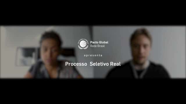 Campanha da ONU da entrevista de emprego.