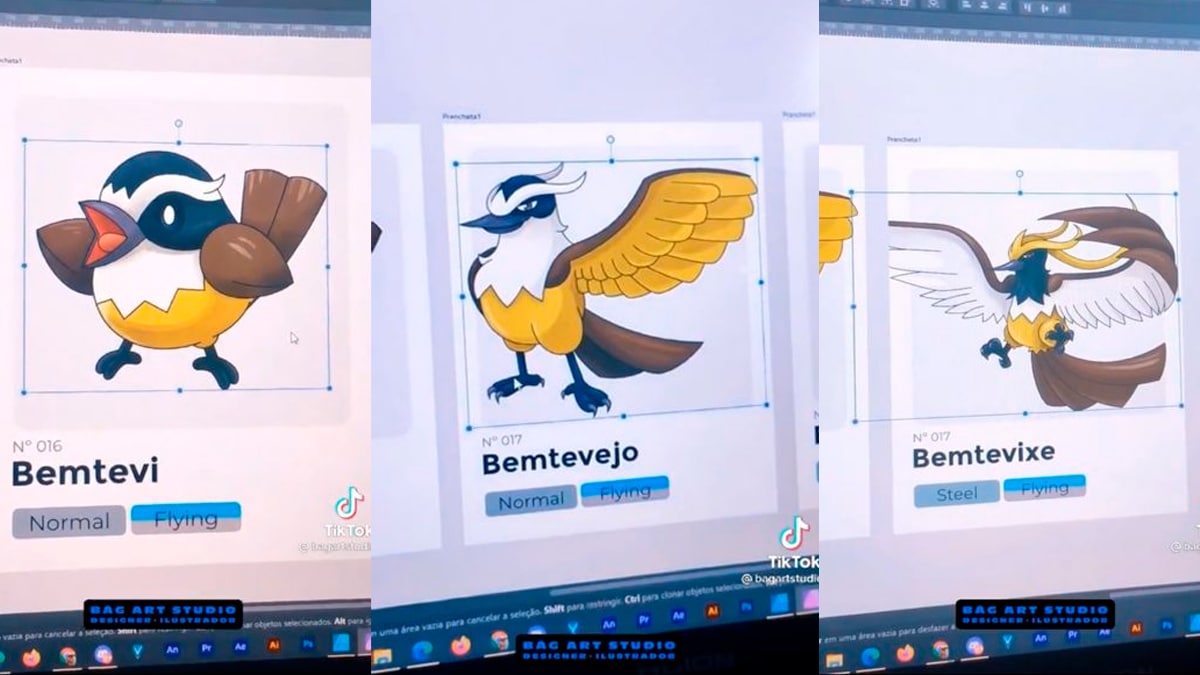 Ilustrador imagina pássaro Bem-te-vi como Pokémon - GKPB - Geek
