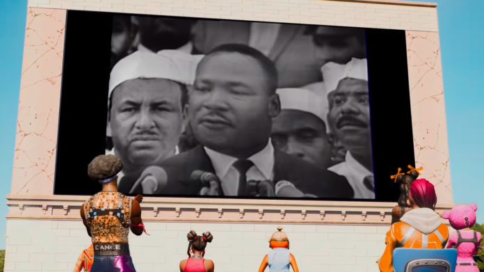 Homenagem a Martin Luther King de Fortnite