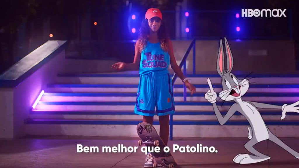 gkpb-hbo-max-pernalonga-rayssa-leal Rayssa Leal e Pernalonga no anuncio da HBO Max de Space Jam