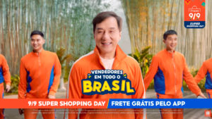 Jackie Chan na campanha 9/9 da Shopee