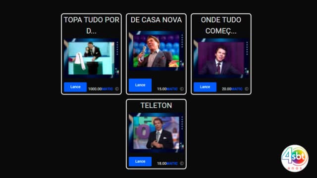 Quatro obras do Silvio Santos em NFT leiloadas pelo SBT