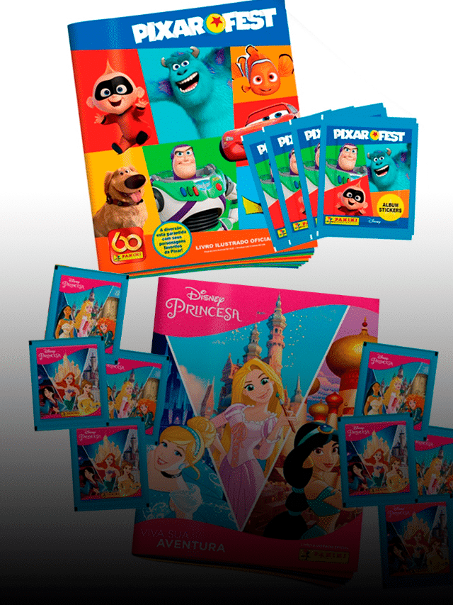 Panini lança álbuns de figurinhas de personagens Pixar e Princesas Disney