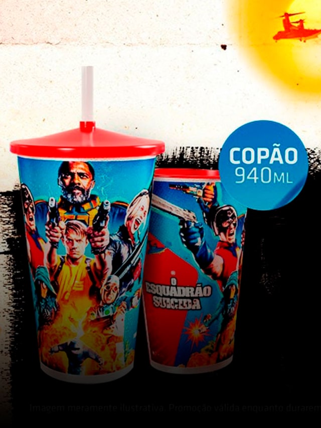 Cinesystem lança copo exclusivo de O Esquadrão Suicida