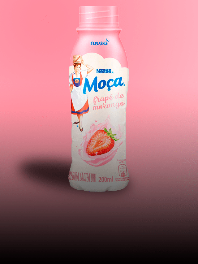 Nestlé lança nova bebida láctea Moça sabor frapê de morango