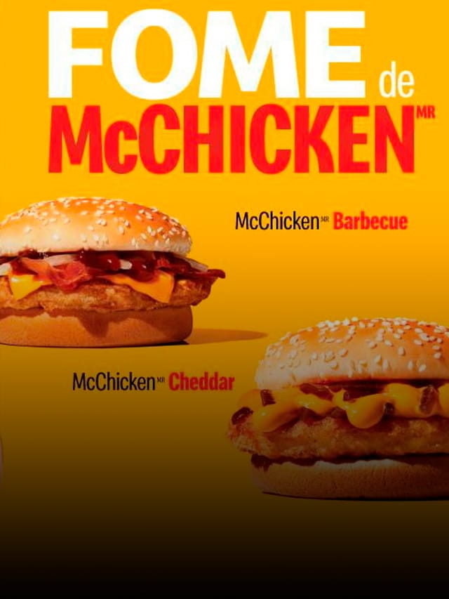 McDonald’s lança McChicken Cheddar McMelt e McChicken Barbecue