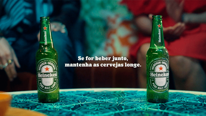 Campanha da Heineken sobre a vida social com segurança.