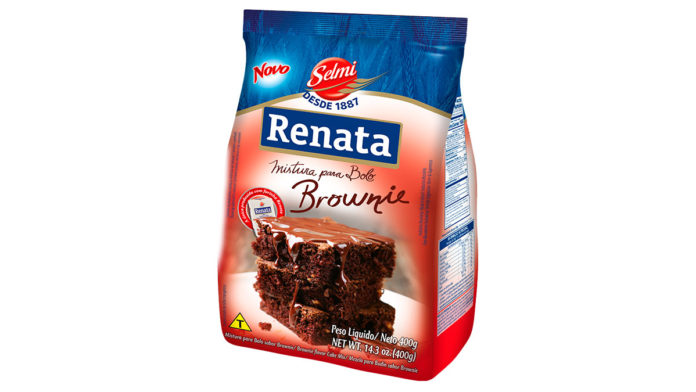 Mistura para bolo sabor Brownie Renata.
