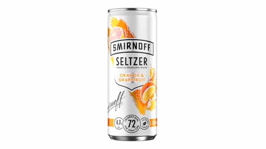 Smirnoff Seltzer Orange & Grapefruit.