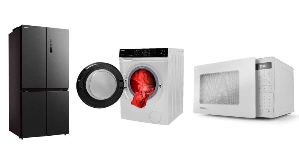 Eletrodomésticos da Toshiba.