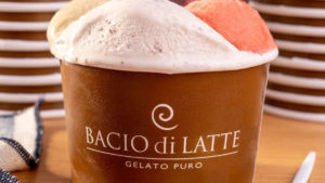 Gelato da Bacio di Latte, que estará nas ações do Dia do Sorvete.