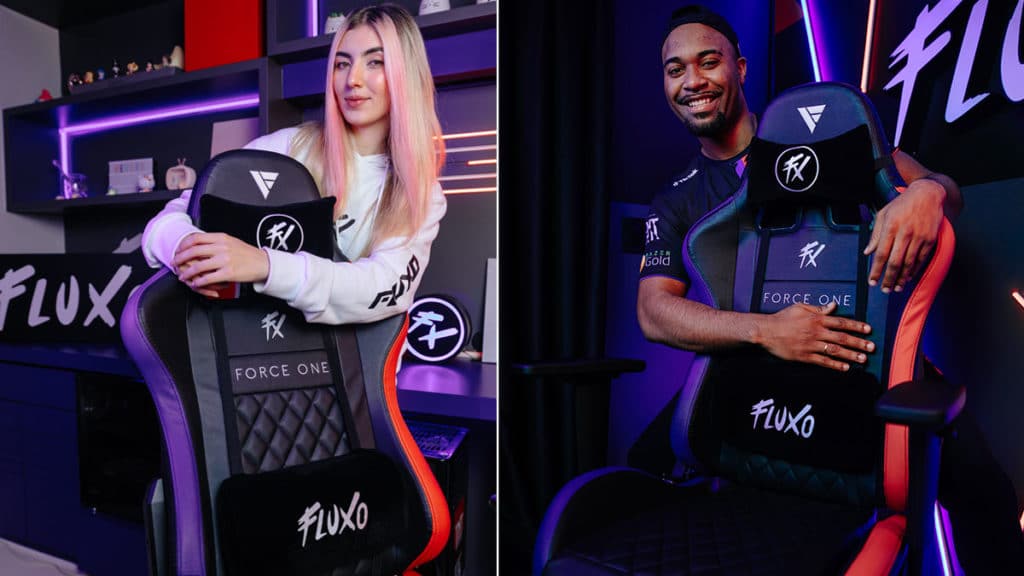 Linha de cadeiras da Force One com Fluxo.