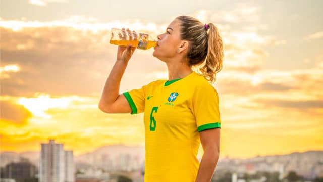 Tamires Dias como embaixadora da Gatorade.