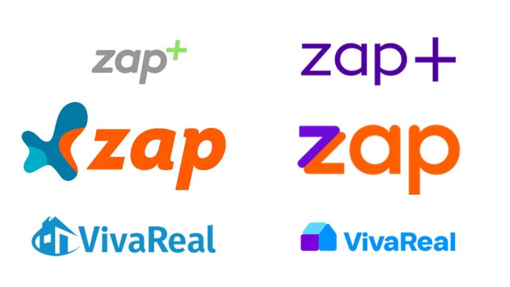 Antes e depois logos ZAP