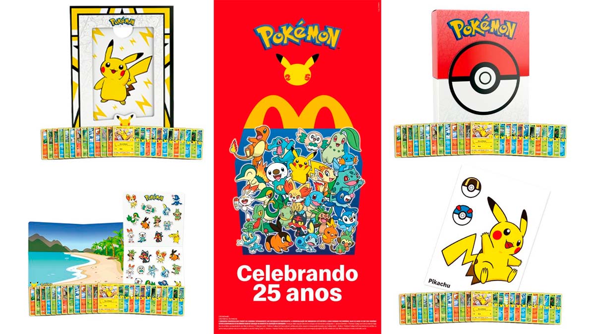 McLanche Feliz Brindes: mc lanche feliz apresenta; pokemon.