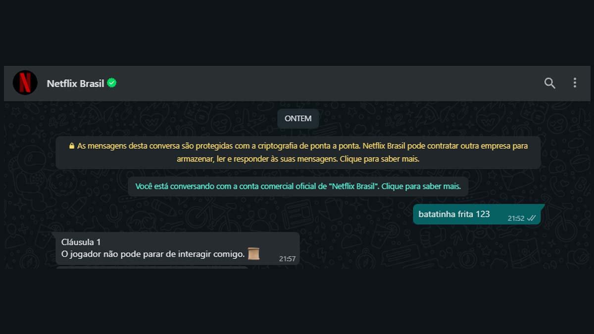 Netflix BR cria número de Round 6 para contato no WhatsApp - GKPB