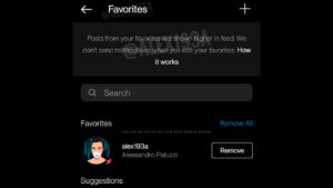 Favoritos do Instagram.