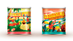 Latas colecionáveis de praias de surf da Neston.