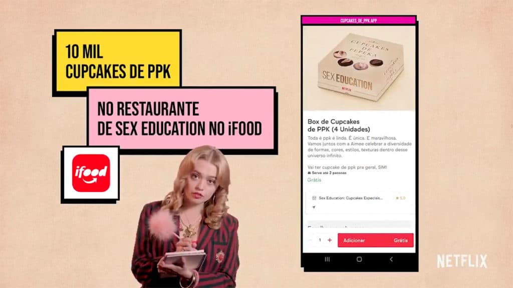 Netflix e iFood distribuem cupcakes de PPK.