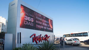 Relógio de contagem regressiva do Rock in Rio.