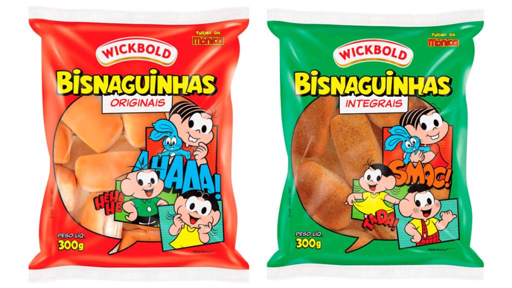 Bisnaguinhas Wickbold Turma da Mônica.