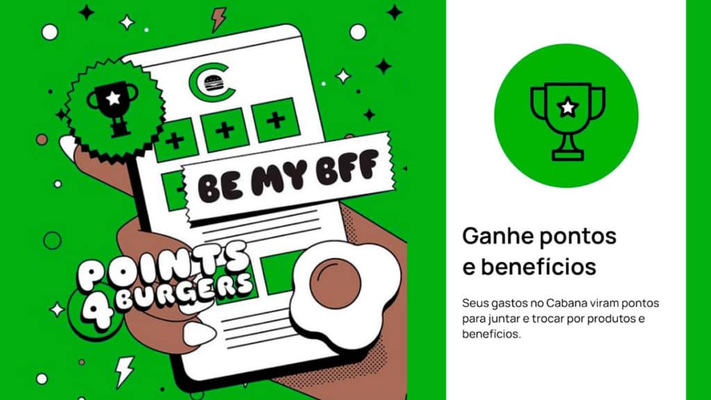 Novo clube de benefícios do Cabana Burger.