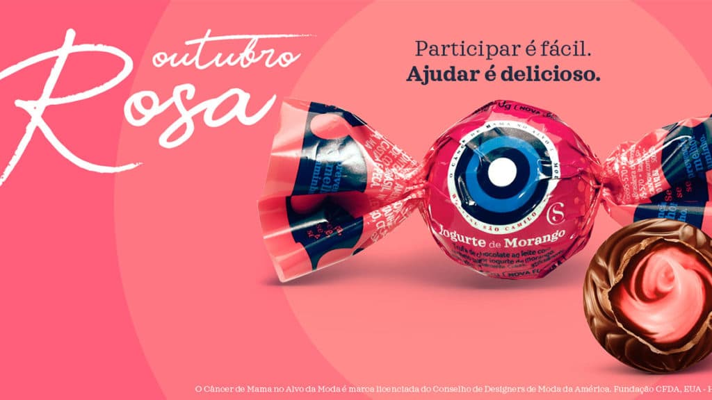 Campanha da Cacau Show para o Outubro Rosa.