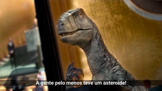 ONU usa dinossauro em alerta sobre emergência climática