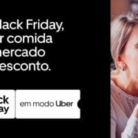 A foto apresenta o anúncio da Black Friday do Uber Eats.