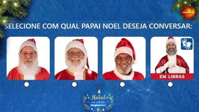 Hughes apresenta ação de Natal interativa com Papais Noéis