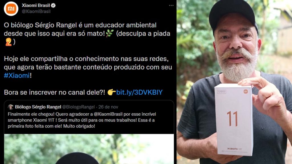 Biólogo Sérgio Rangel recebe Xiaomi 11T