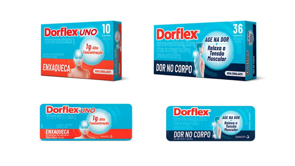 A foto apresenta a nova identidade visual de Dorflex.